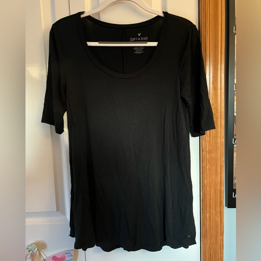 Small Black American Eagle Tee